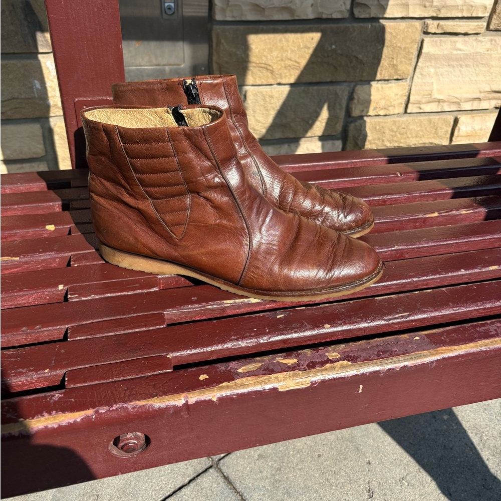 Men's Brown Leather Ankle Boots